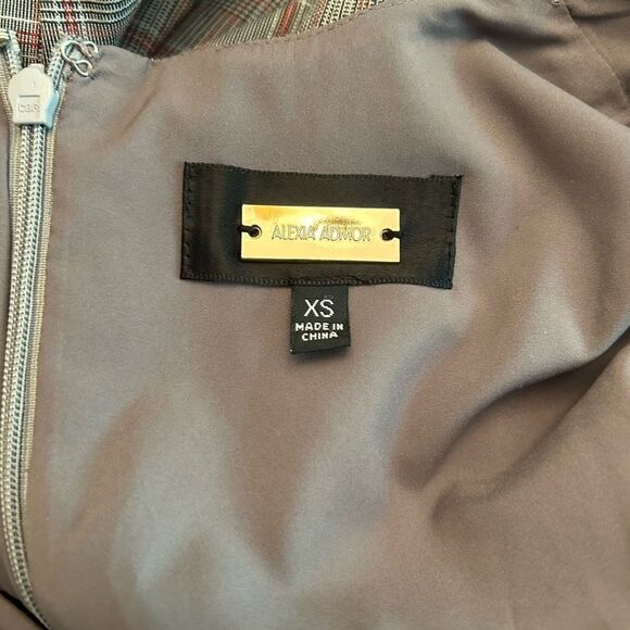 Alexia Admor Olive Plaid Sheath Dress Size XS - Picture 7 of 7